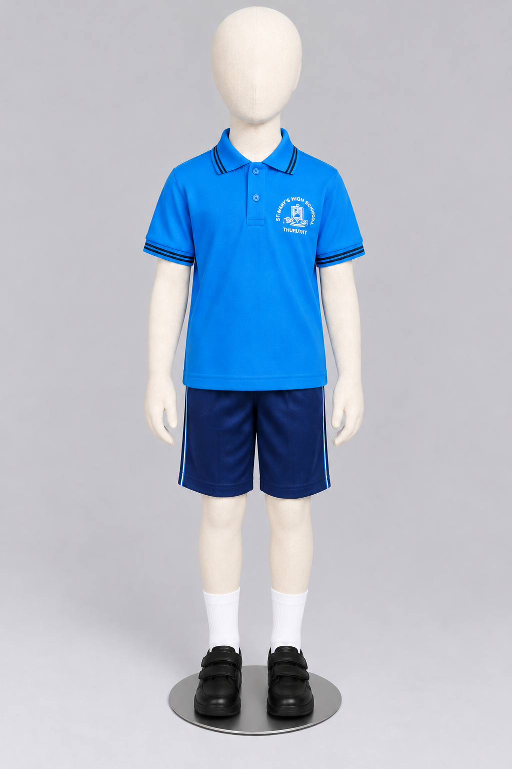 KG Boys and Girls Uniform with Navy Blue Shorts